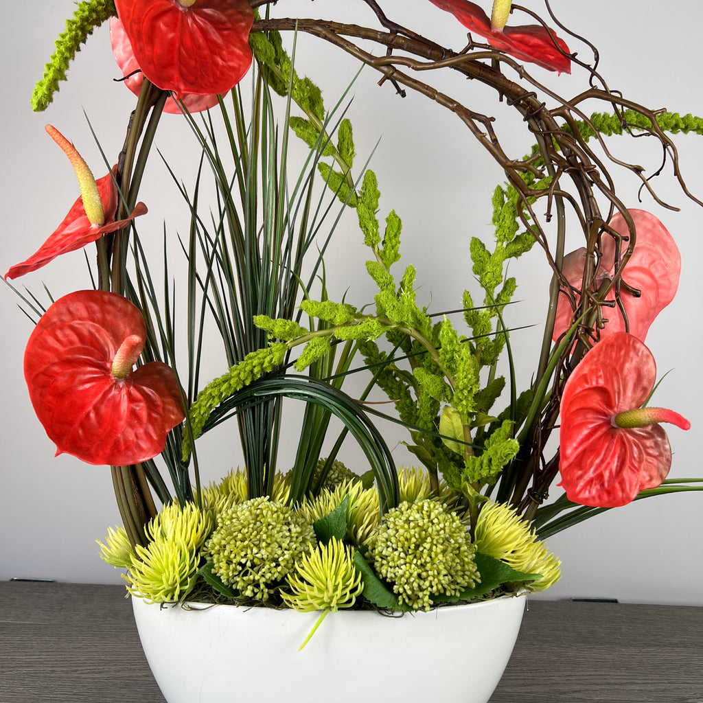 anthurium flower arrangement ideas Red Anthurium arrangement