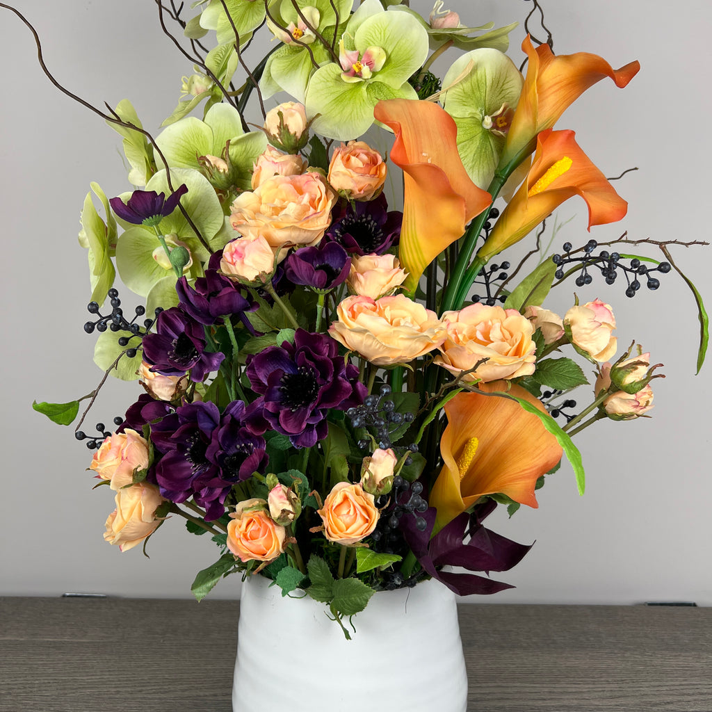 calla lily flower arrangement pictures Artificial flower arrangement/ Silk calla lily, roses, orchids arrange – ZDecor
