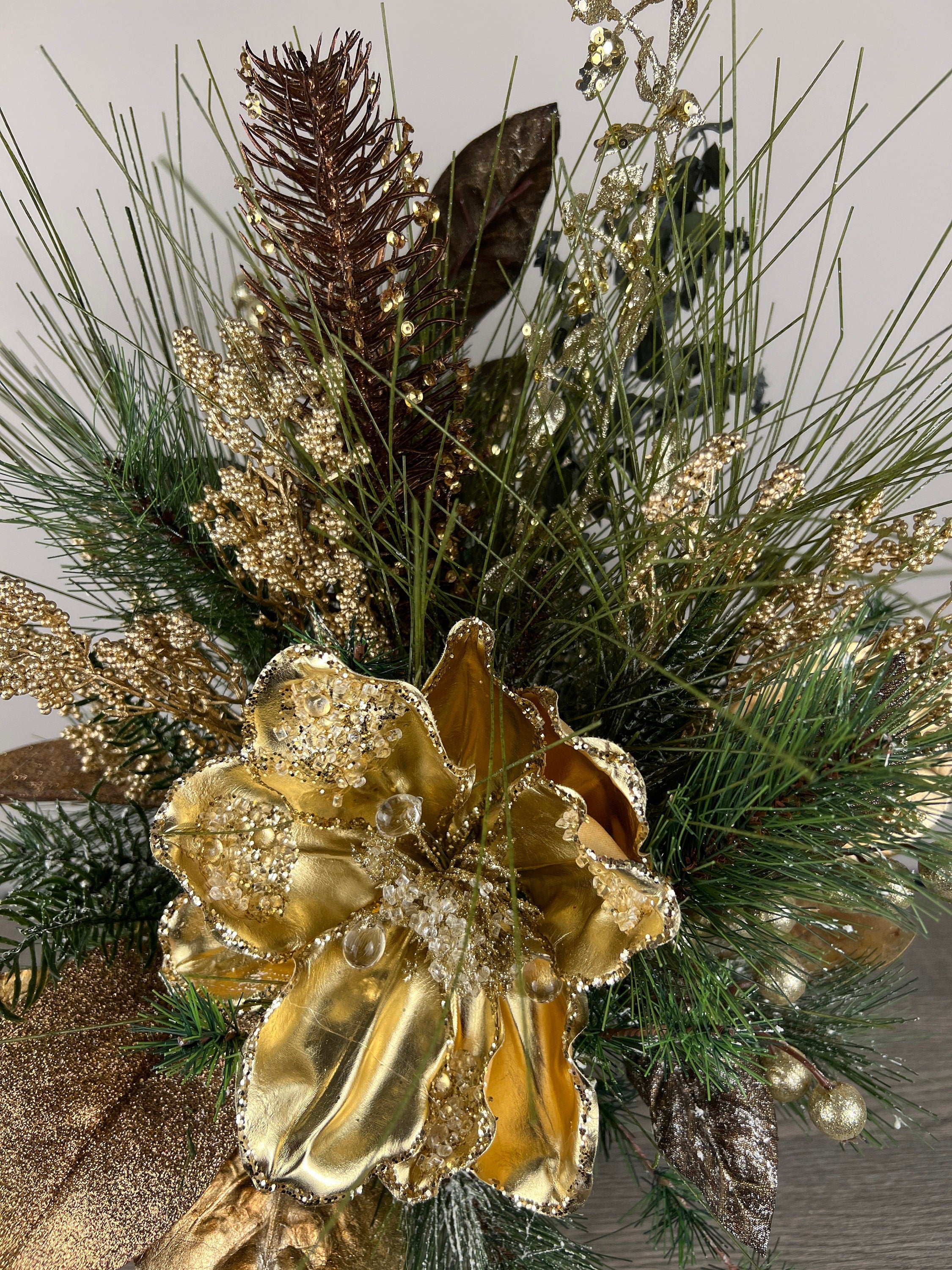 Gold Magnolia in vase