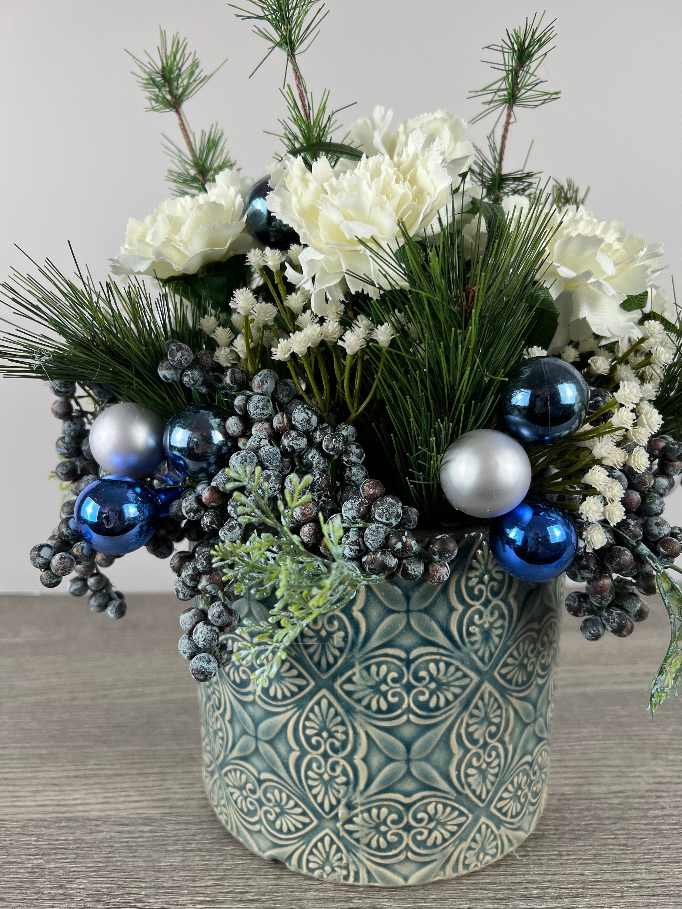 Blue winter in a vase