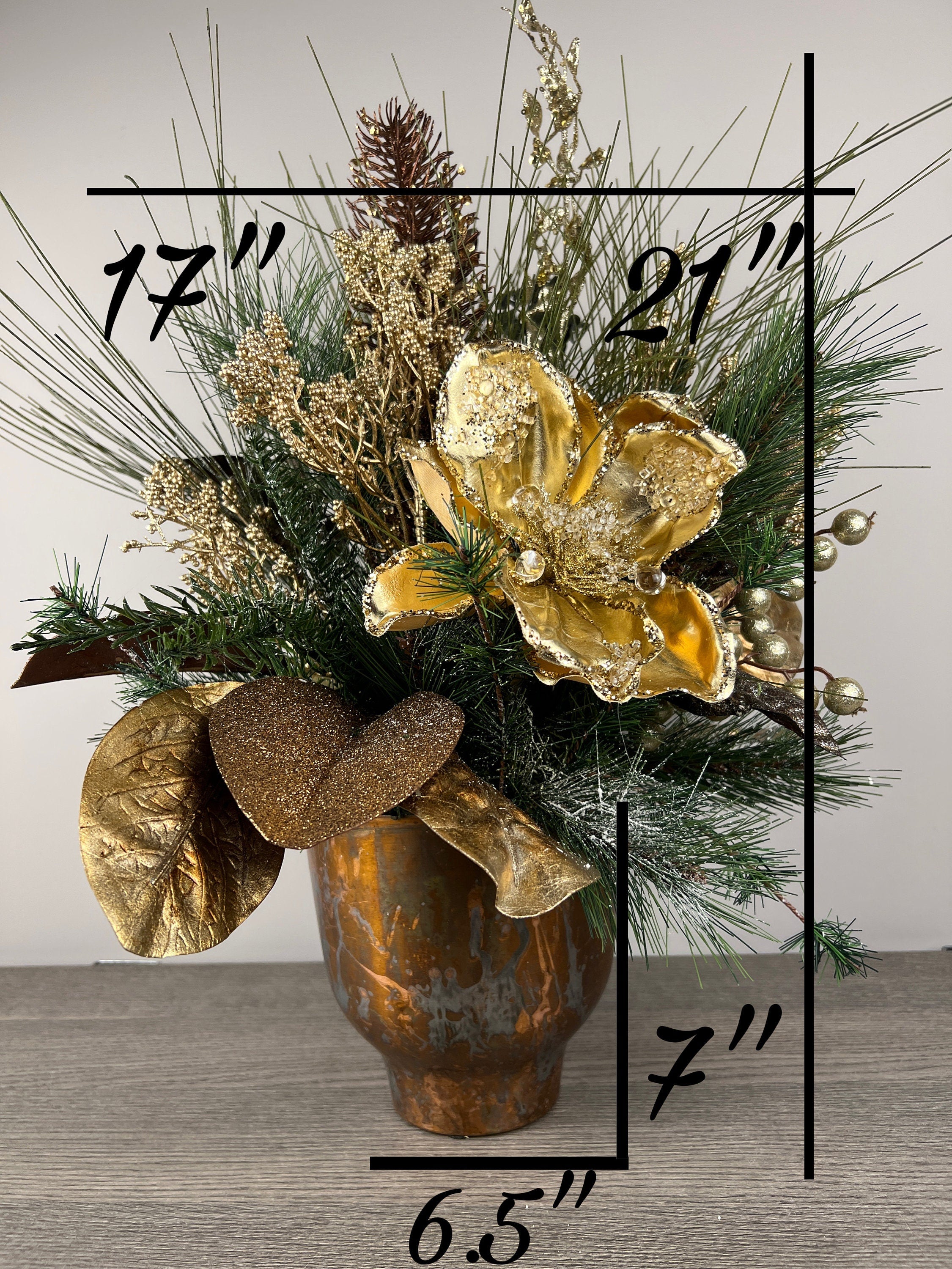 Gold Magnolia in vase