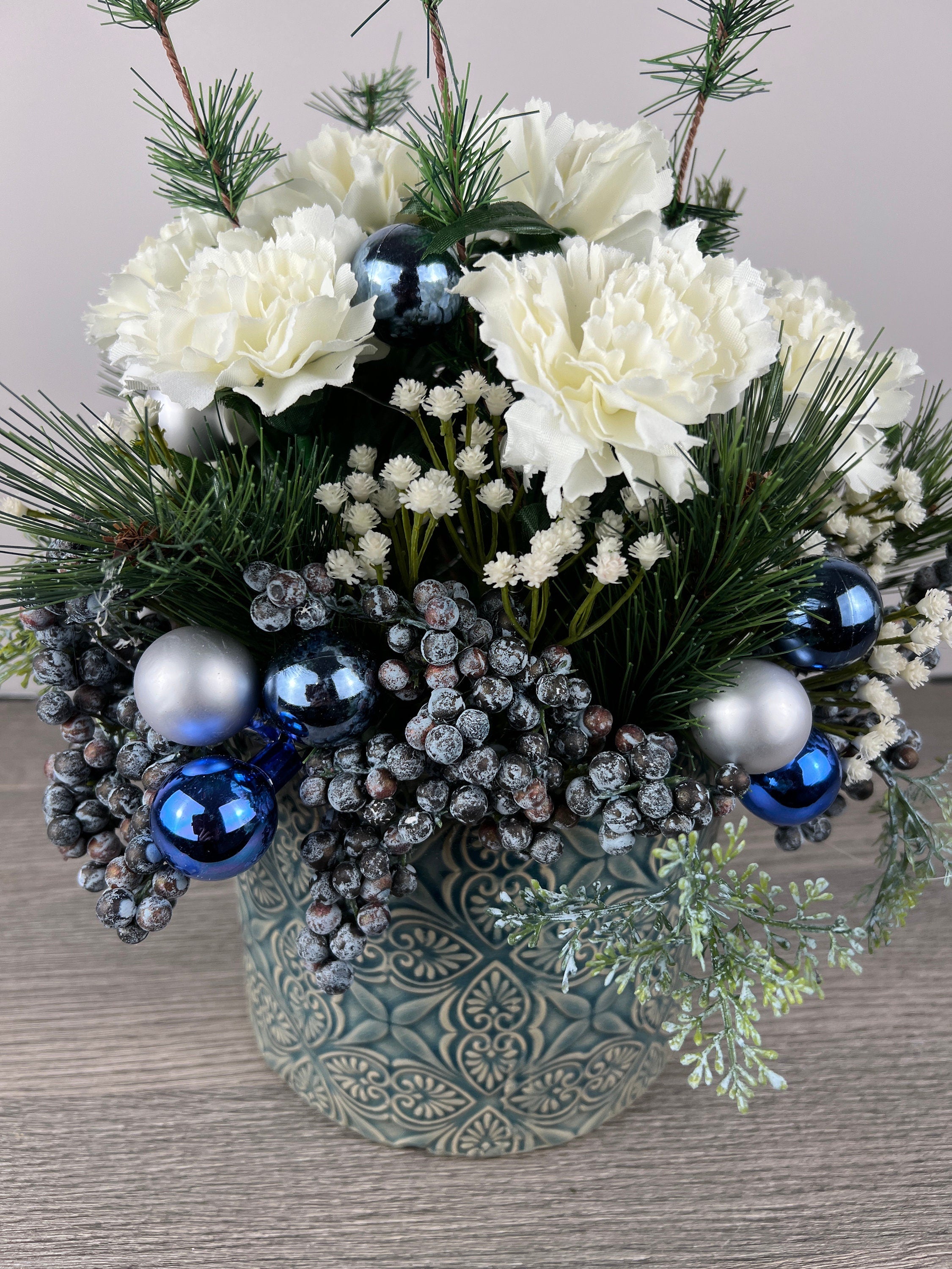 Blue winter in a vase